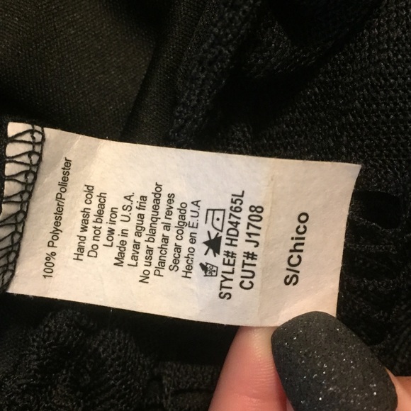 Strapless Black Lace Maxi Dress - Picture 3 of 4